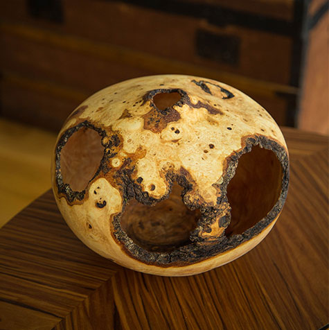 ASH BURL WITH NATURAL VOIDS
